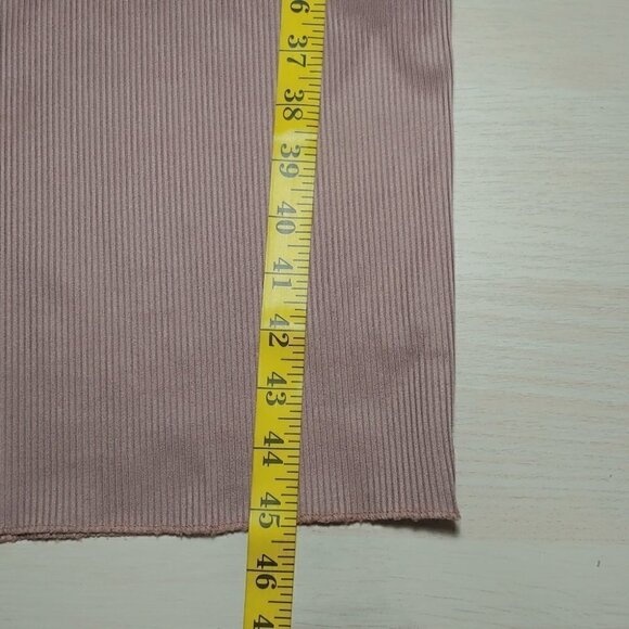 NWOT MISSGUIDED Taupe ribbed long sleeve bodycon midi dress - Picture 12 of 14